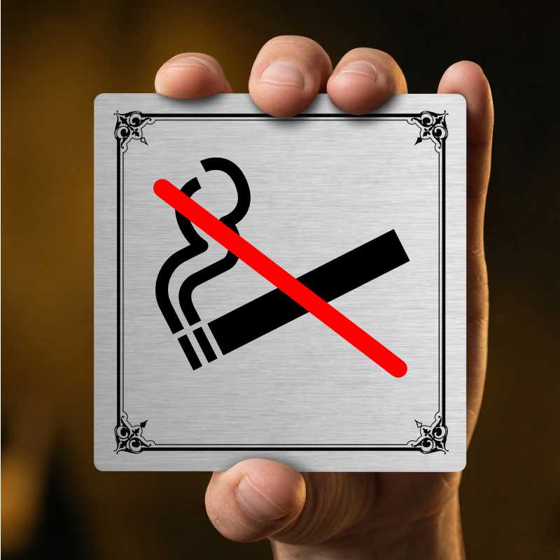 Zákaz kouření, 80x80mm, bílá, Arizona